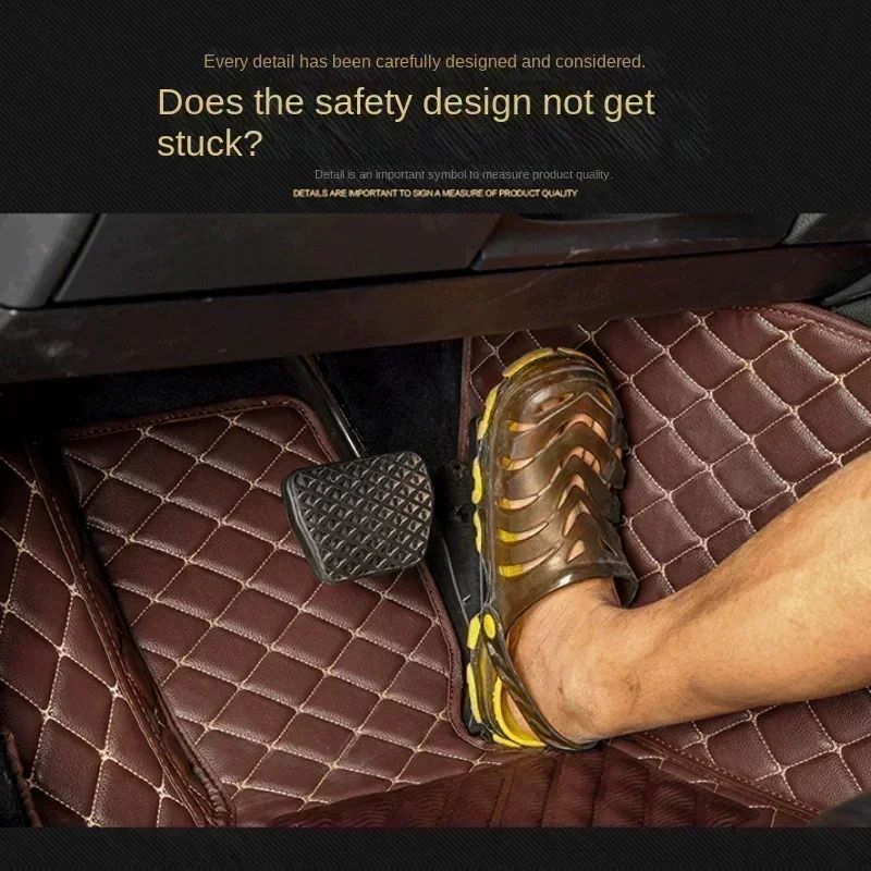 Custom Floor Mats for Chevrolet Orlando 2011-2022 Year Artificial Leather Phone Pocket Carpet Interior Car Accessories