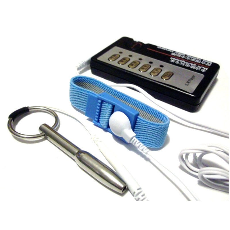 Electric Shock Chastity Cage Penis Ring Lock Insert Stick With Host Chastity Devices Metal Cock Cage Adult Sexy Toys For Men Gay
