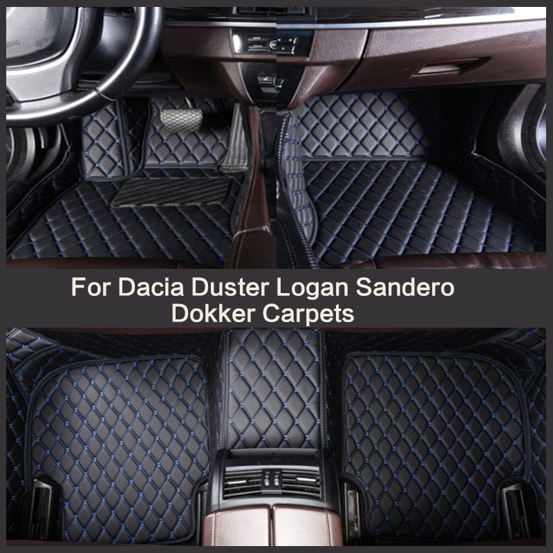 For Dacia Duster Logan Sandero Dokker Carpets Custom Floor Mats Special Leather Carpet Car Accessories