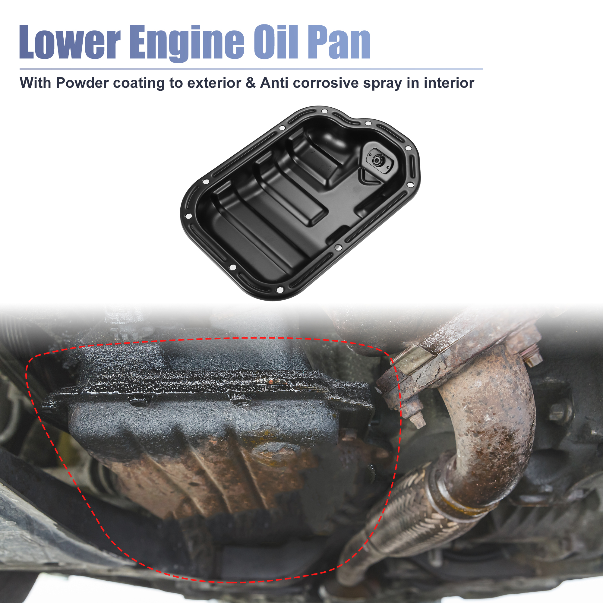 X Autohaux Engine Oil Pan No.11110AL810 FX35 2003-2008 G35 2004-2006 for Infiniti M35 2006-2008