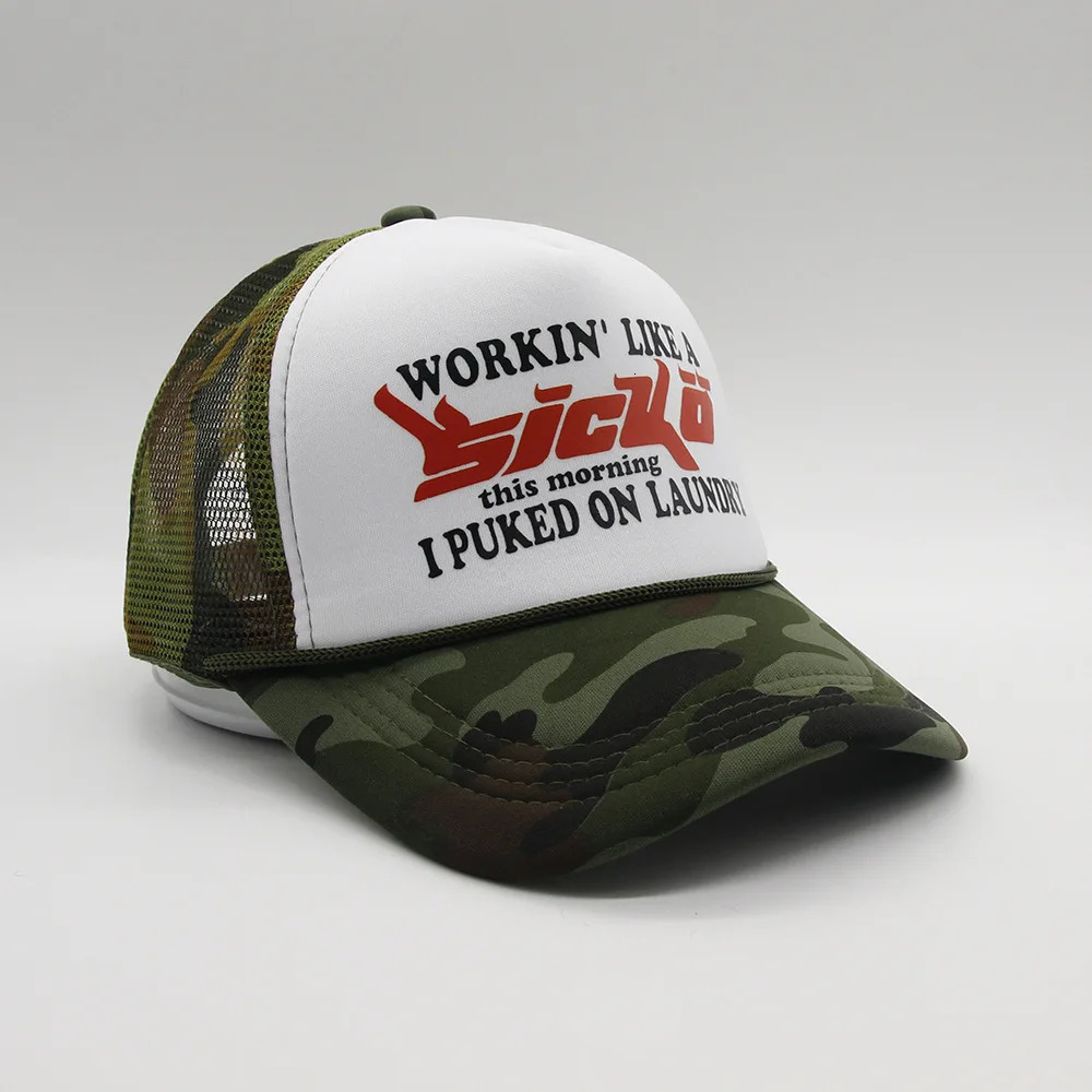 IAN CONNOR SICKO TRUCKER HAT American Retro Truck Hat Baseball Cap Atlanta Trend Street Skateboard Hat Curved Brim 240621