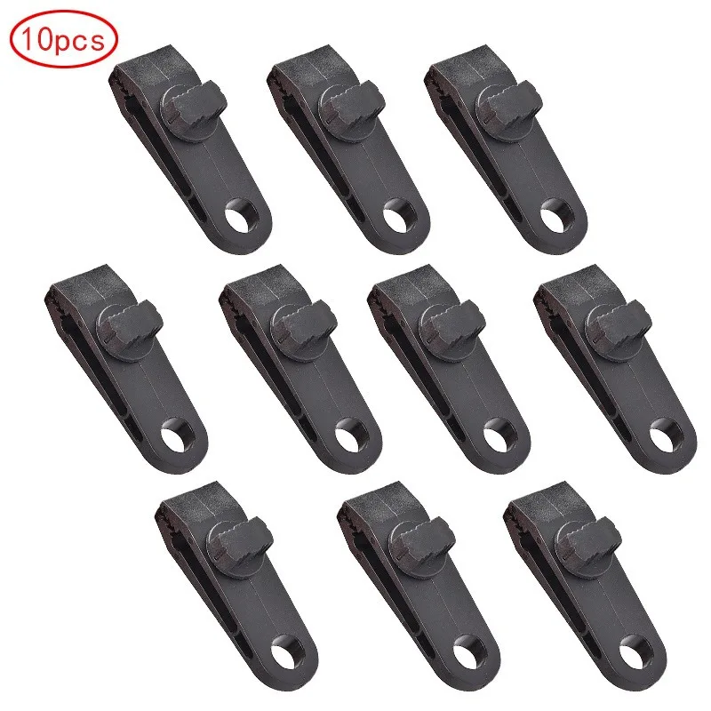 10PC Clamp Tarp Heavy Duty Lock Grip Tent Fasteners Clips Pool Awning Bungee Cord Car Tighten for Outdoor Camping