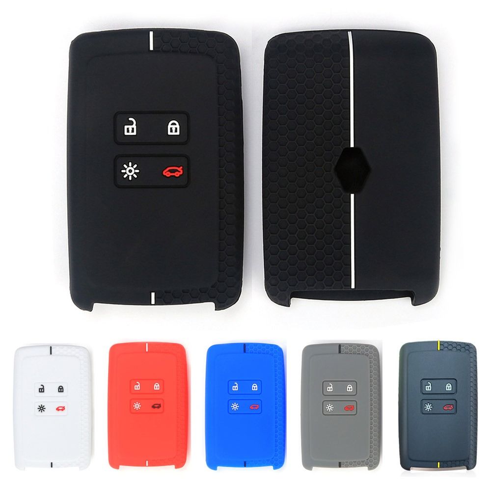 Silicone Car Key Case For Renault Captur Koleos Kadjar Zoe Arkana Espace Clio Megane Grand Scenic Sandero Dacia Duster Card 730f3 5
