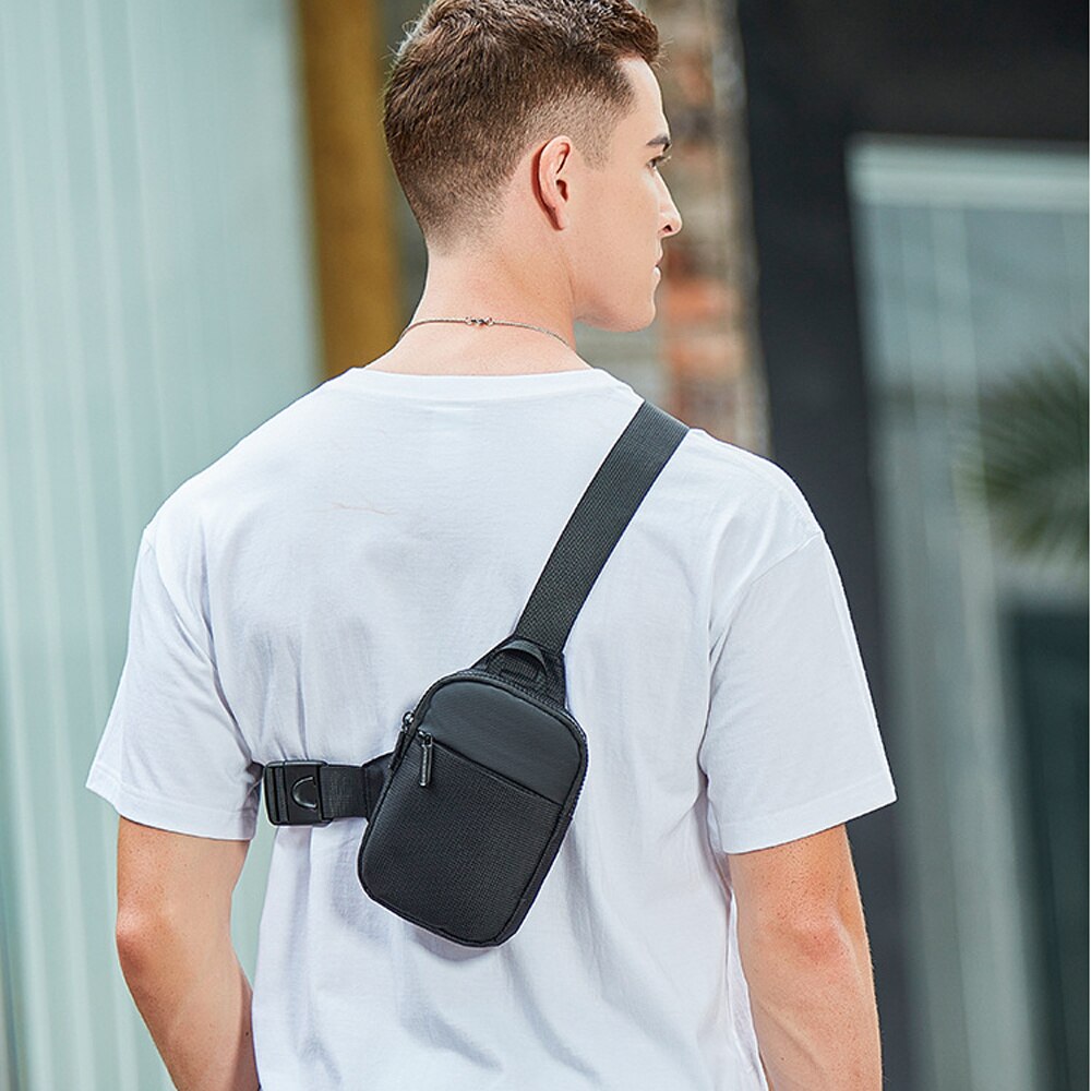 Trendy Men s Shoulder Bag Oxford Cloth Crossbody Single Casual Diagonal Day Tide Small Square for 5