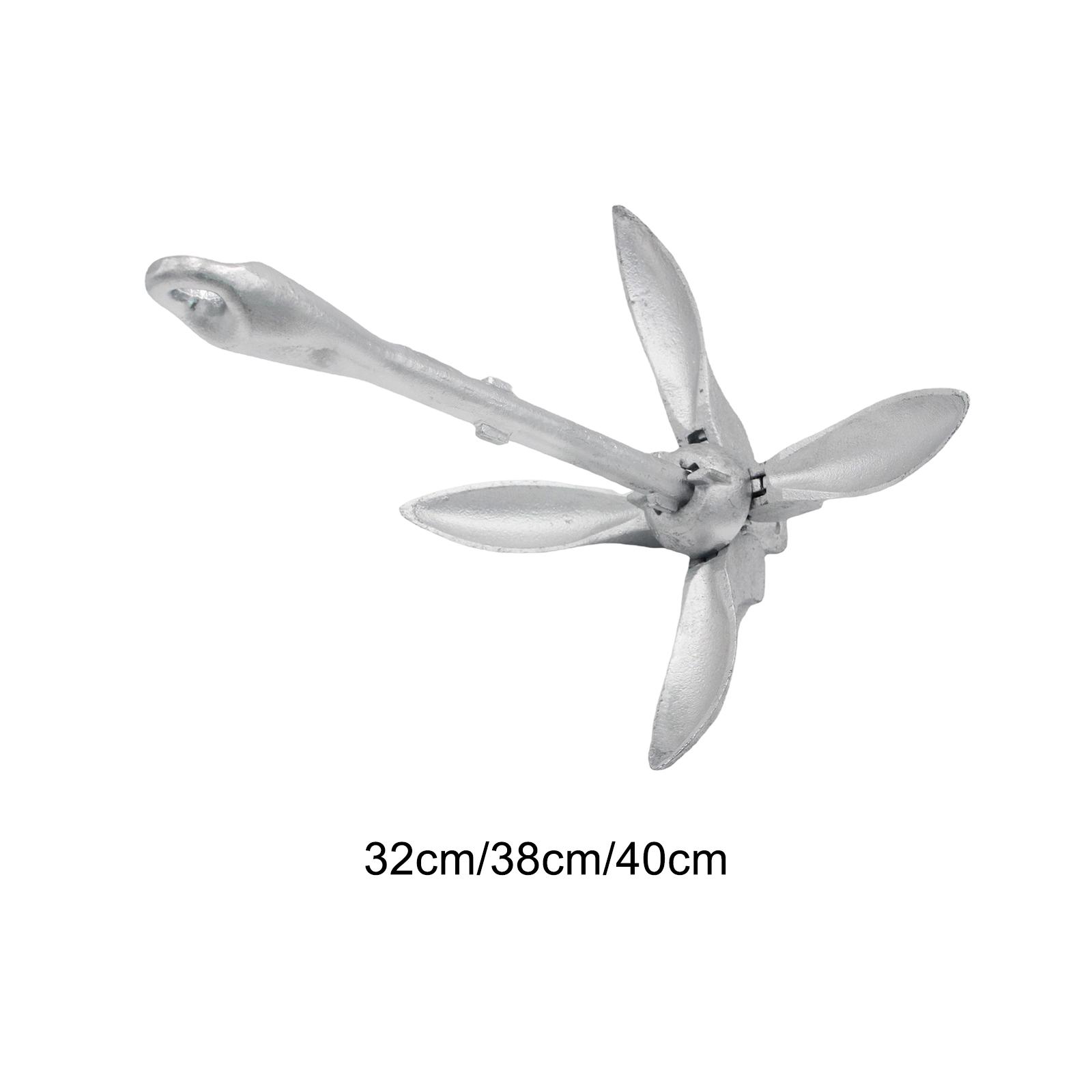 Grapnel Heavy Duty Boat Anchor Durable Boating Accessories 4 Claw Gaanized for Small Watercrafts Canoes Kayak smile