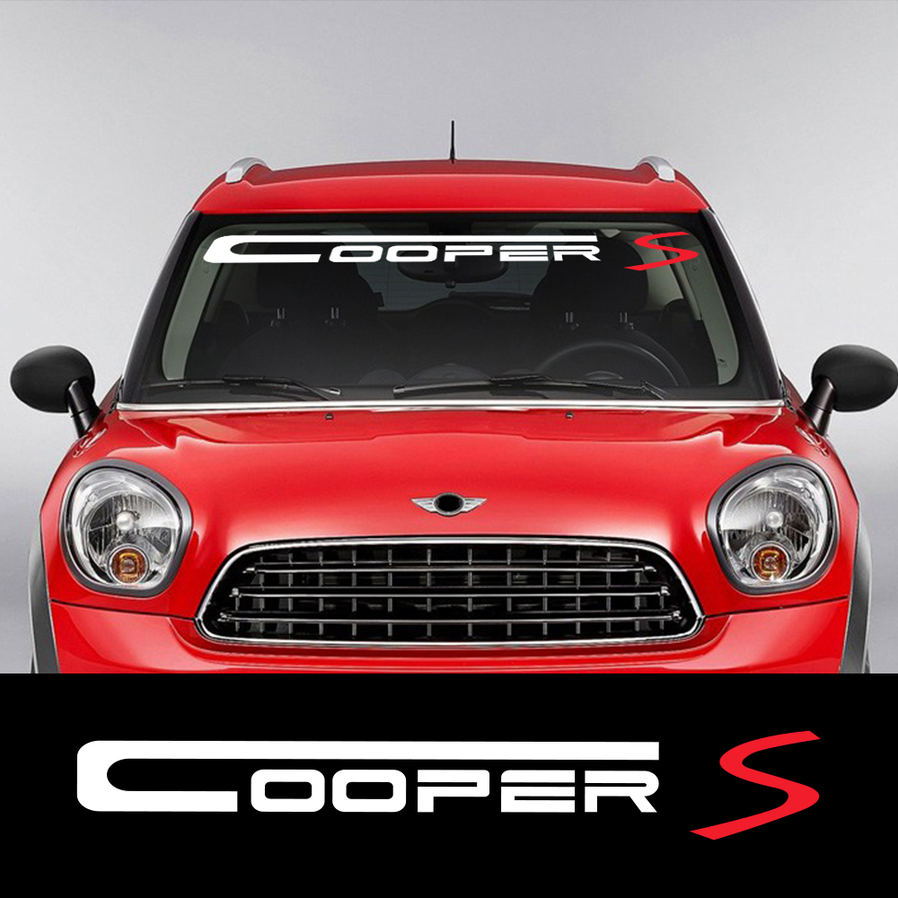 Car Windshield Stickers For MINI Cooper S JCW R50 R53 R55 R56 R60 R61 F55 F56 F60 Motor Windscreen Decal Auto Tuning Accessories