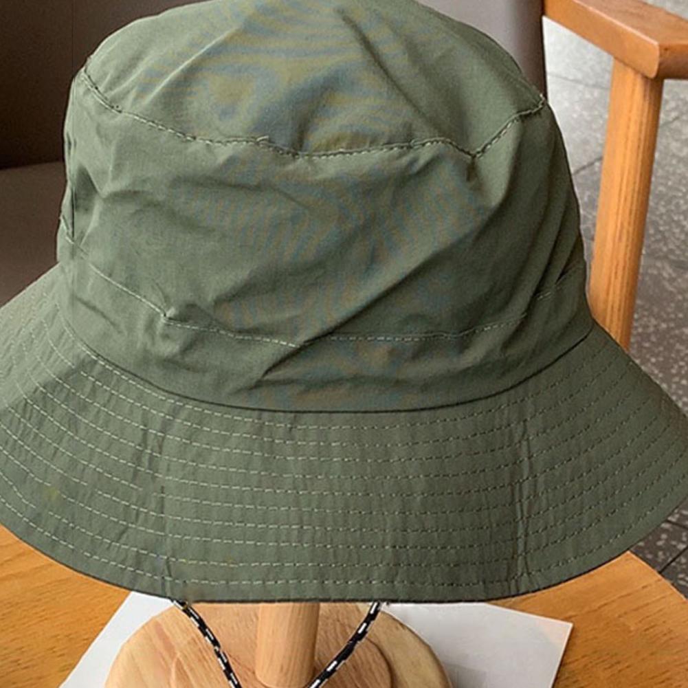 Women Men Fisherman Hat Flat Top Round Men Bucket Hat Sunscreen Breathable Waterproof Foldable Easy Storage Bucket Hat Headwear