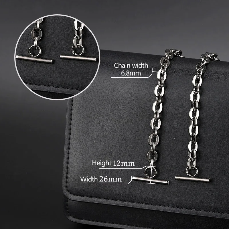 Metal Aluminum Bag Chain Replacement Parts Accessories for Hand Woven Shoulder Handbag DIY Handmade Detachable Straps cm 5