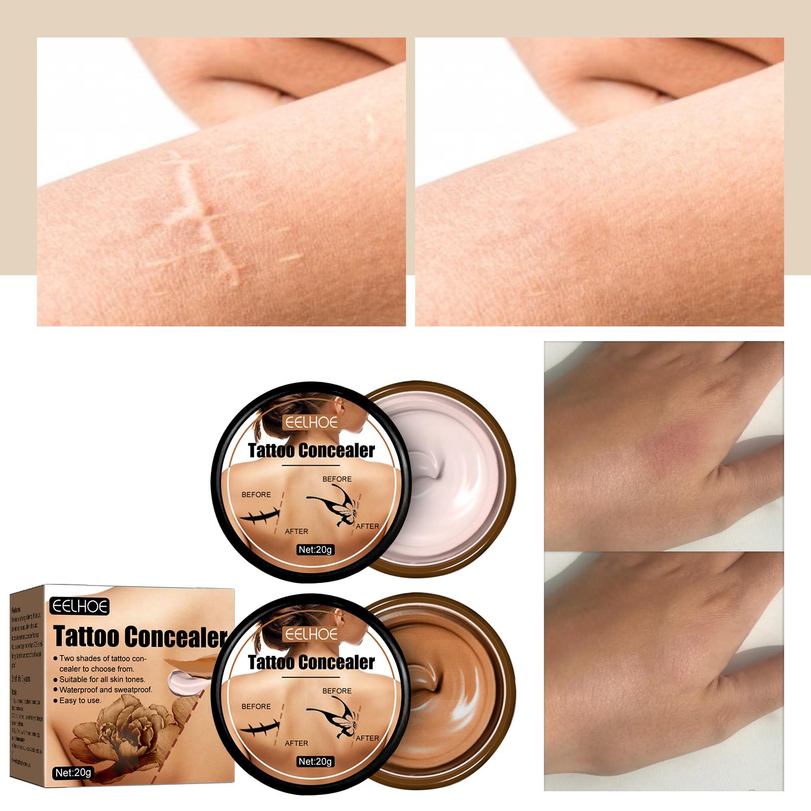 20g Tattoo Concealer Waterproof Makeup Skin Acne Marks Freckles Scars Cover Concealer For Men Women For Tattooing Makeup