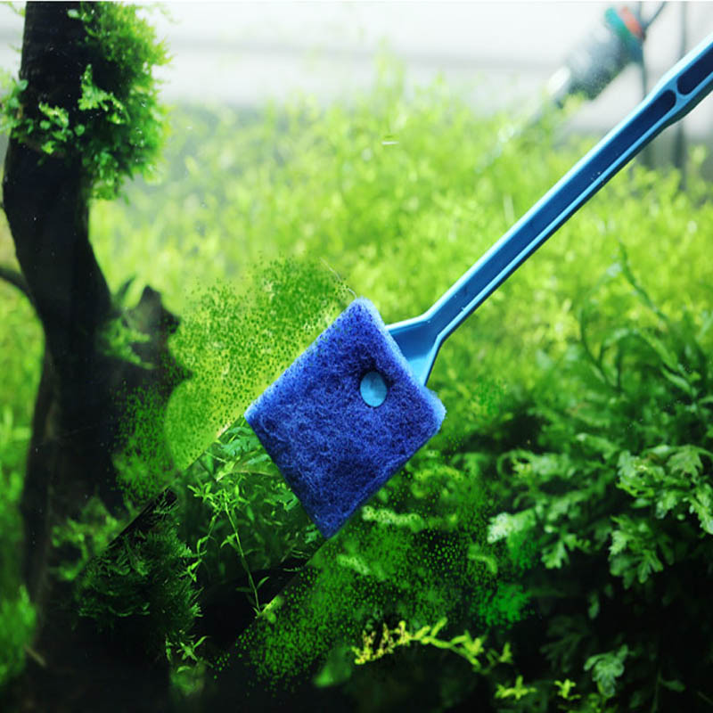 1PC Double-Sided Sponge Cleaning Brush High Quality Fish Tank Aquarium Algae Removal Brush Household Aquarium Cleaning Tool