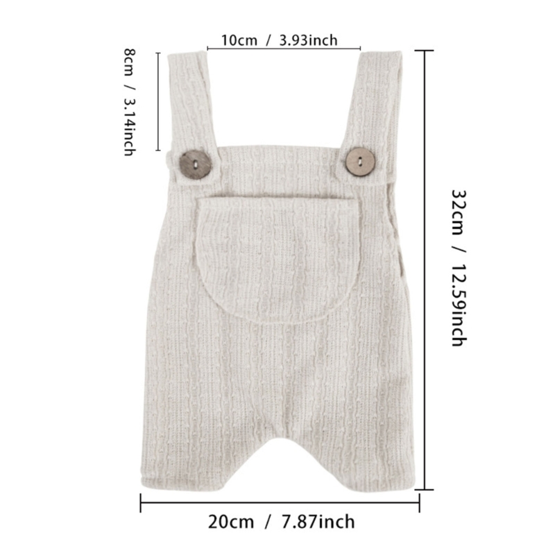 Baby Photo Costume Coveralls Jumpsuit Newborn Boy Girls Unisex Photo Props One-Piece Rompers Skin-Friendly Photo Clothes