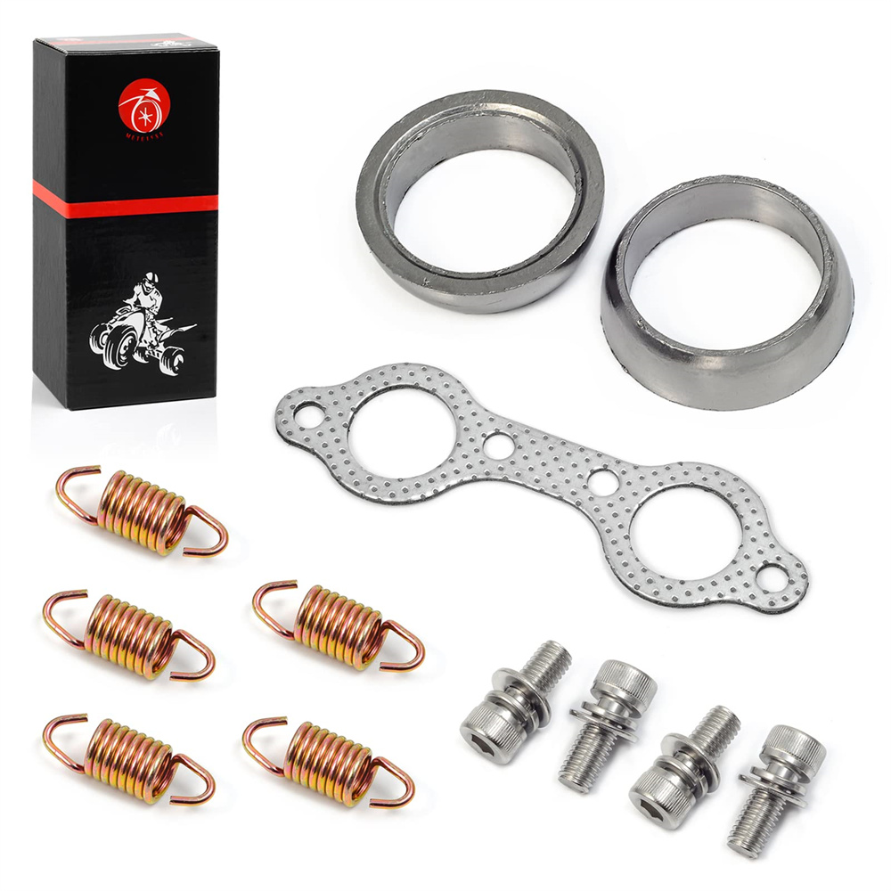 Exhaust Muffler Gasket Seal Spring Rebuild Kit for Polaris Sportsman 600 700 800 MV7 Frontier 2002-2006 5811511 3610047