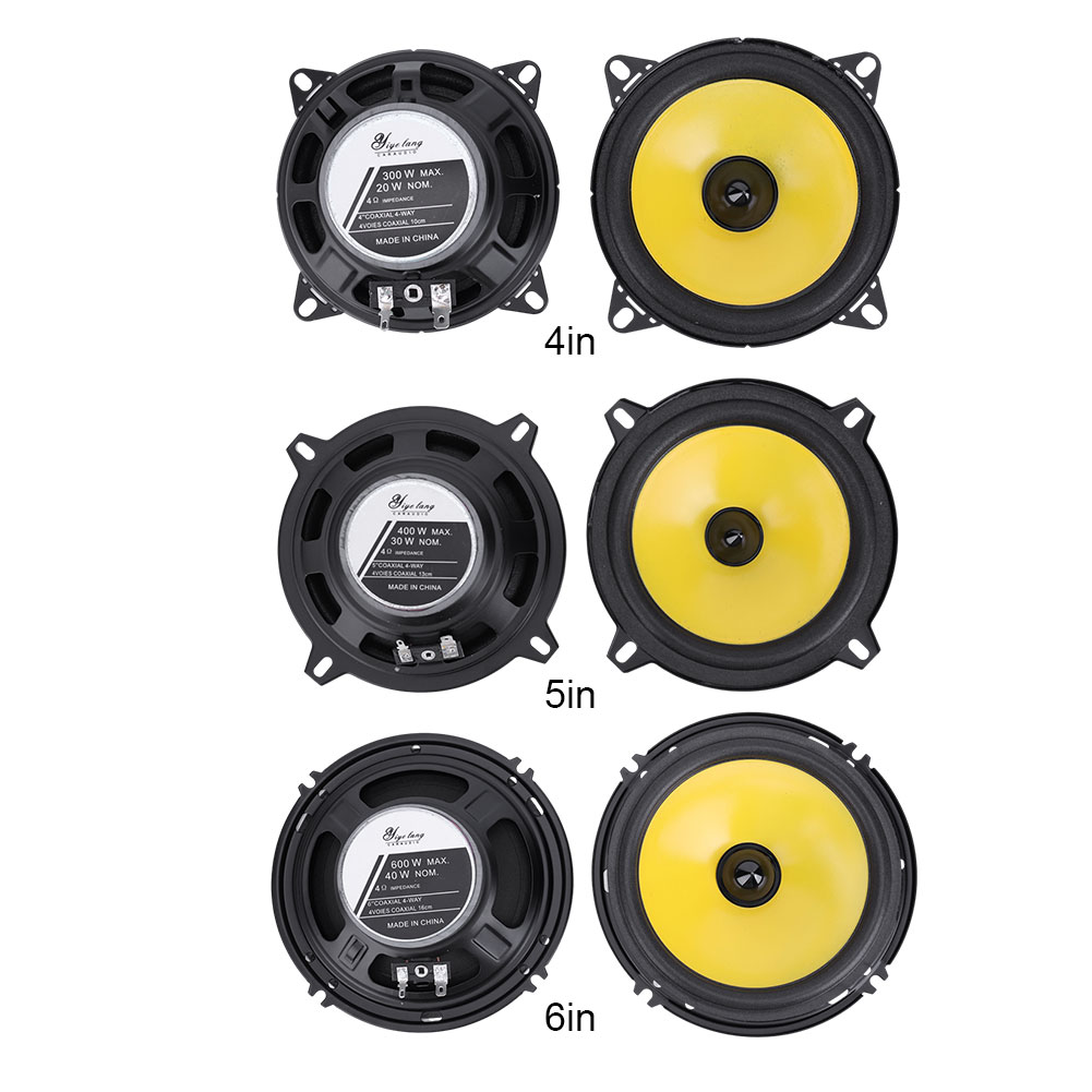 Auto Coaxial Audio 300/400/600W Full Range Frequency Ultra-thin Modified Speaker Mid-bass Car Stereo Horn Automobile Parts