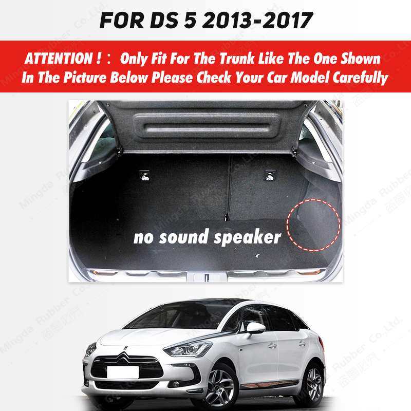Auto Full Coverage Trunk Mat For DS 5 2013-2018 17 16 15 14 Car Boot Cover Pad Cargo Liner Interior Protector Accessories c15c3