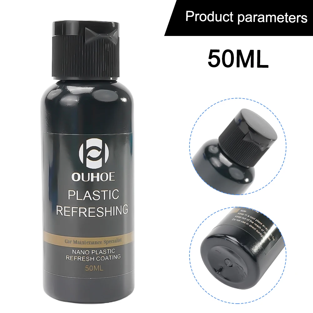 Universal Renovator 30/50ML Coating For Auto Plastic Rubber Repair Clean Restore Gloss Black Shine Seal Brighten Retread