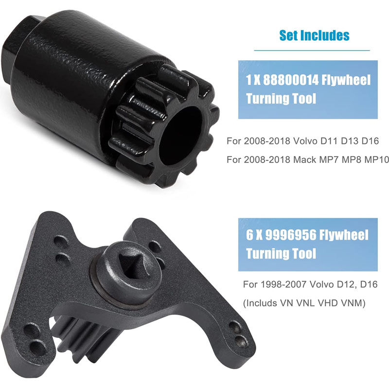Engine Barring Flywheel Turning Tools for Mack 1998-2018 D11 D12 D13 D16 MP7/8/10 Replace 88800014 9996956 VN VNL VNM VHD