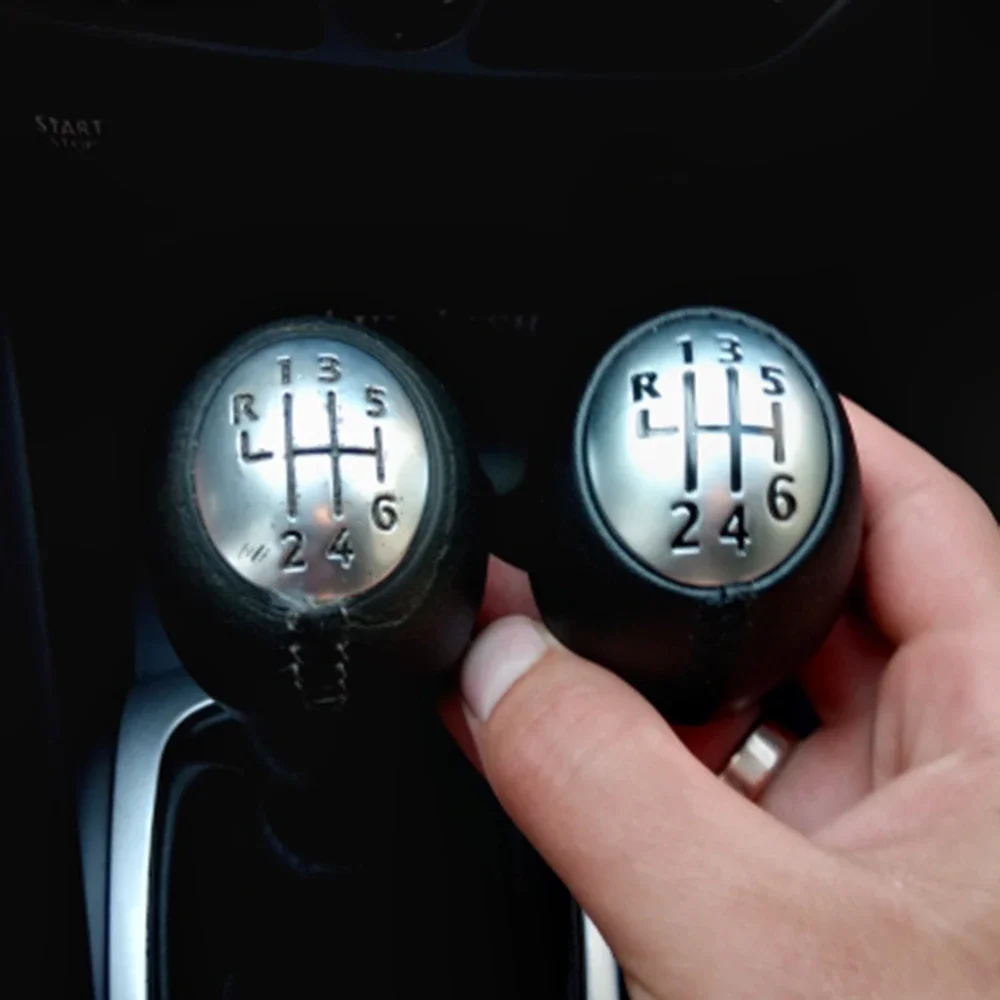 Speed 6 Knob Gear Shift Leather Handleball For Renault Megane 3 III Scala CC Clio Laguna Nissan Interstar Vauxhall Vivaro Movano smile