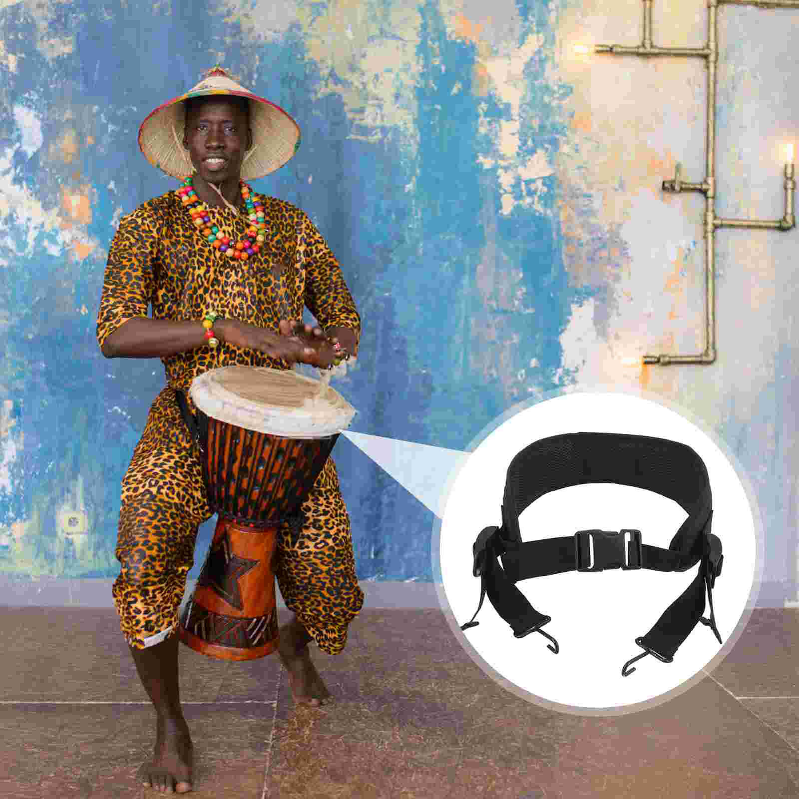 Snare African Drum Belt Strap Suspend Shoulder Adjustable Sling Hand Net ddmysmile Djembe Smile