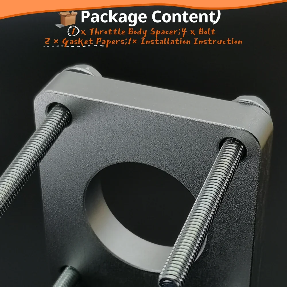 Throttle Body Spacer for Suzuki Altrapan HE22S K6A 08-15 Gasket Engine Horsepower Torque Enhancement Performance Upgrade Qty(1)