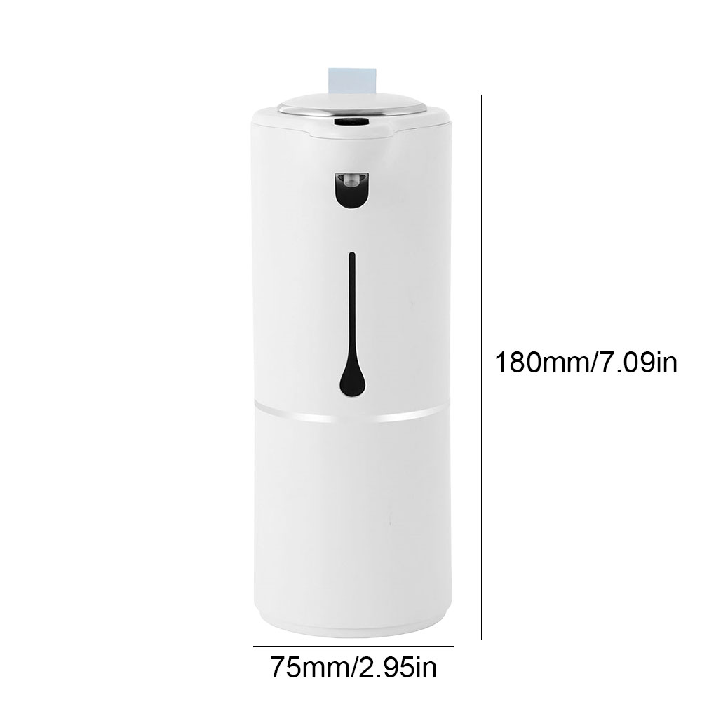 280 ML Electric Foam Soap Dispenser Automatic Soap Dispenser IPX5 Waterproof Hand Sanitizer Dispenser for Kitchen Bathroom Hotel