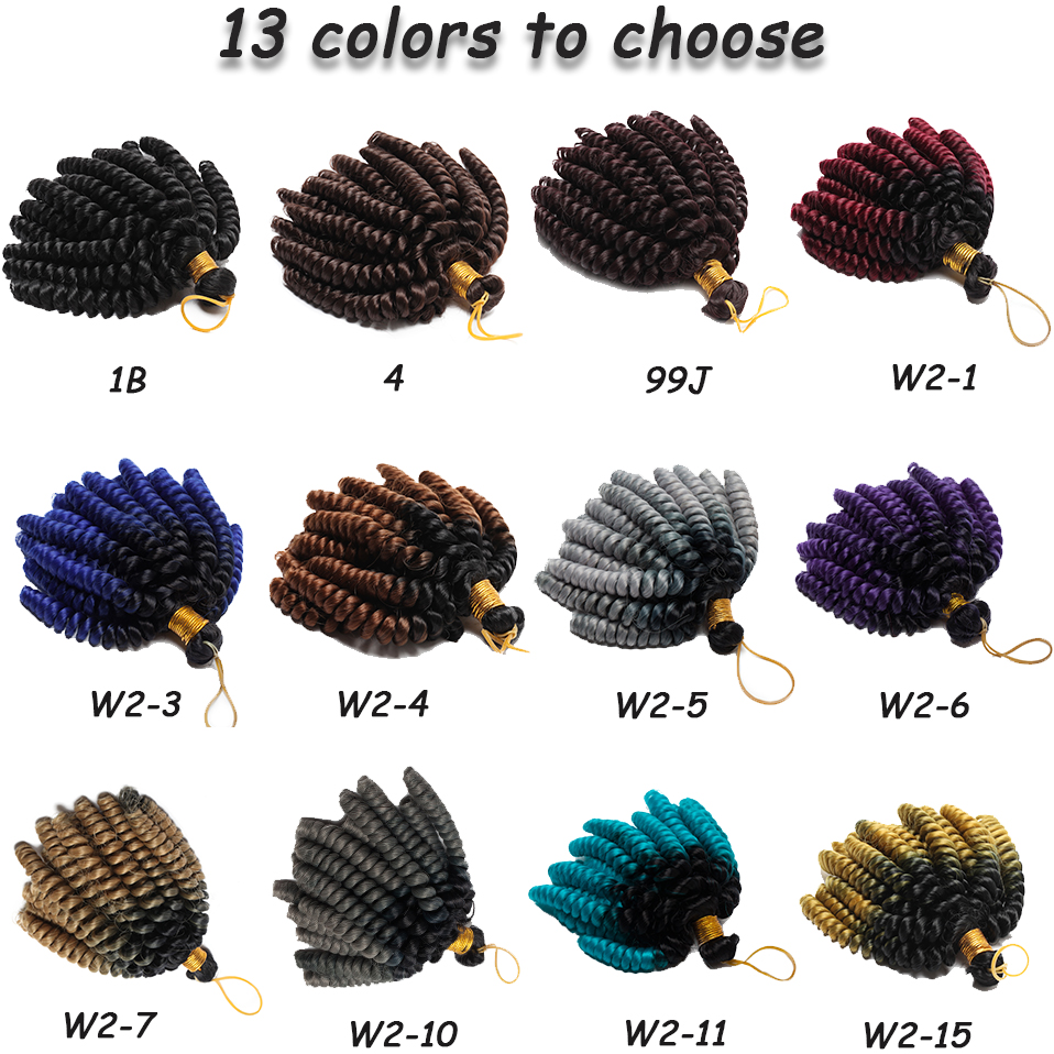 Benehair inch Short Jaican Braids Crochet Hair Synthetic Ombre Black Brown Wine Red Curly braids for black women 5