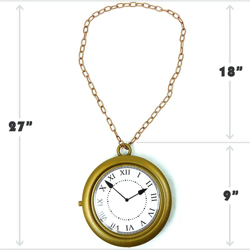 PEAENSR Alice In Wonderland Mr. rabbit's Pocket Watch Bronze Wall Watch Cosplay Props Role-playing Accessories