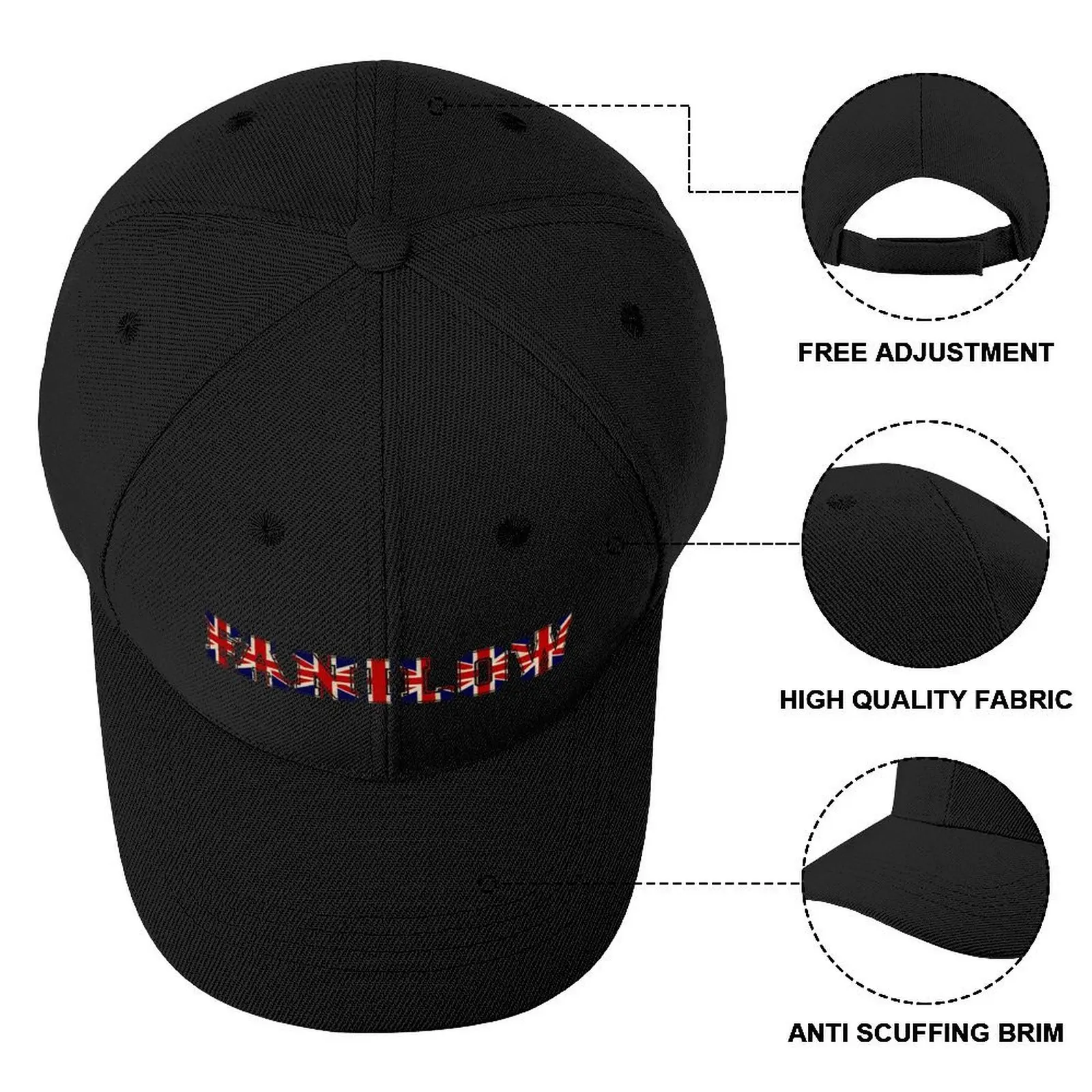 Fanilow ddmysmile Cap UK Baseball Hiking Hat Fluffy Hat Women's Golf Wear Men's Smile
