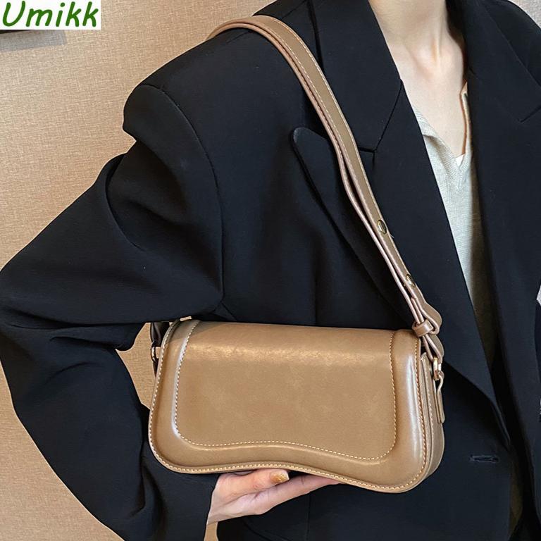 PU Leather Shoulder Women Causal Handbags&Purse Designer Solid Color Small Crossbody Versatile Ladies Armpit Bag