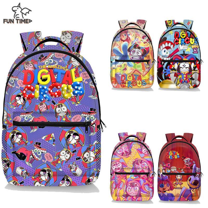The Amazing Digital Circus Backpack Digital Circus School Backpack Multi Color Digital Circus School Bag Kids Christmas Gifts