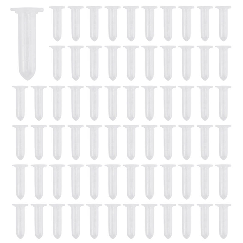 1500Pcs 2Ml Micro-Centrifuge Tube Test Tube Vial Clear Plastic Vials Container Snap Cap For Laboratory Sample Storage