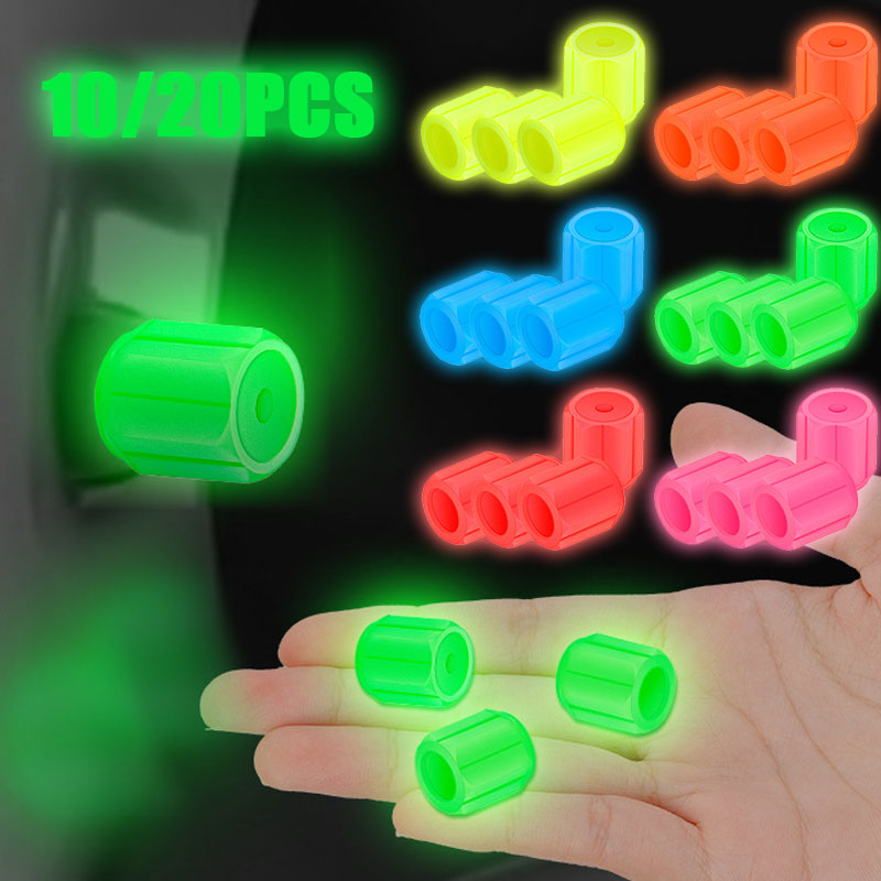 10PCS Luminous Vae Caps Fluorescent Red Night Glowing Car Motorcycle Bicycle Wheel Styling Tyre Hub Universal Cap Decor