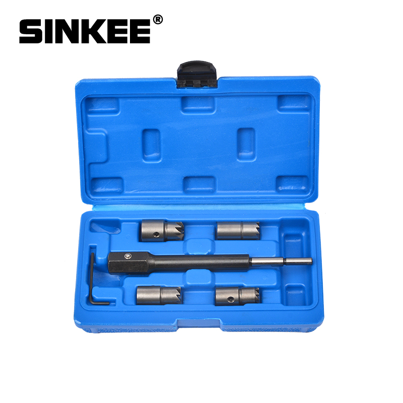 5 Pcs Diesel Injector Seat Cutter Remover Removal Tool Kit For Delphi Bosch BMW Merc CRD PSA Ford Fiat Peugeot