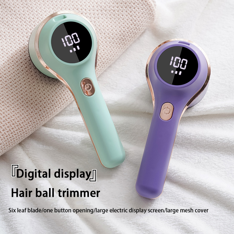 Electric Lint Remover Shaver with LED Digital Display Sweater Couch Fabric Pill Shaver for Sweater Couch Clothes