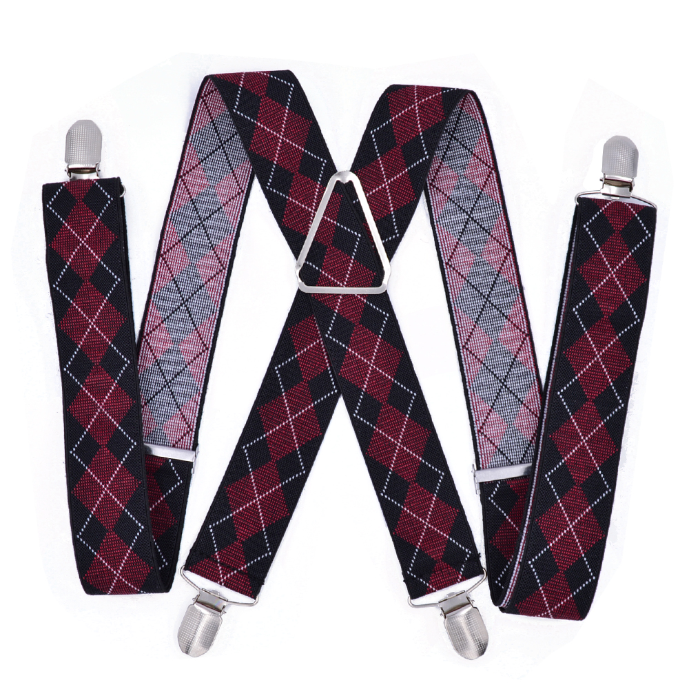 Suspenders for Men 3.5cm Wide Clip Adjustable Elastic Trouser Braces Straps black Heavy Duty Big Gallus Wholesale Retail