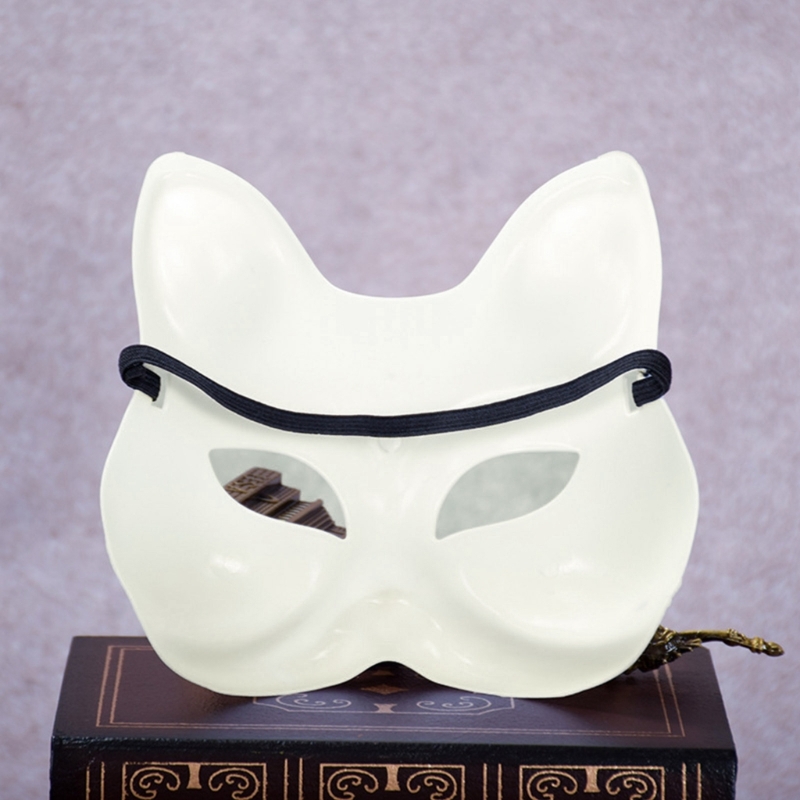 Masks Painted Hand Masks Blank Half Face Cosplays DIY Facemasks smile