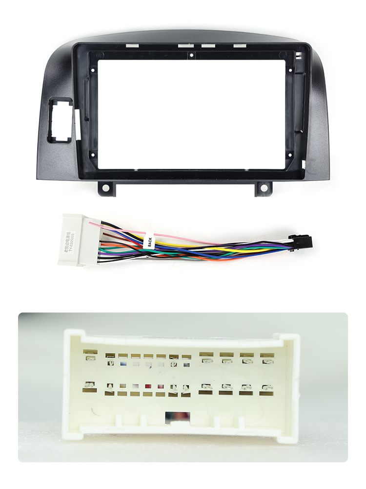Car Radio Fascia Frame For Hyundai SONATA NF 2004 2005 2006 2007 2008 Optional Cable Dash Fitting Panel Kit For 9inch radio