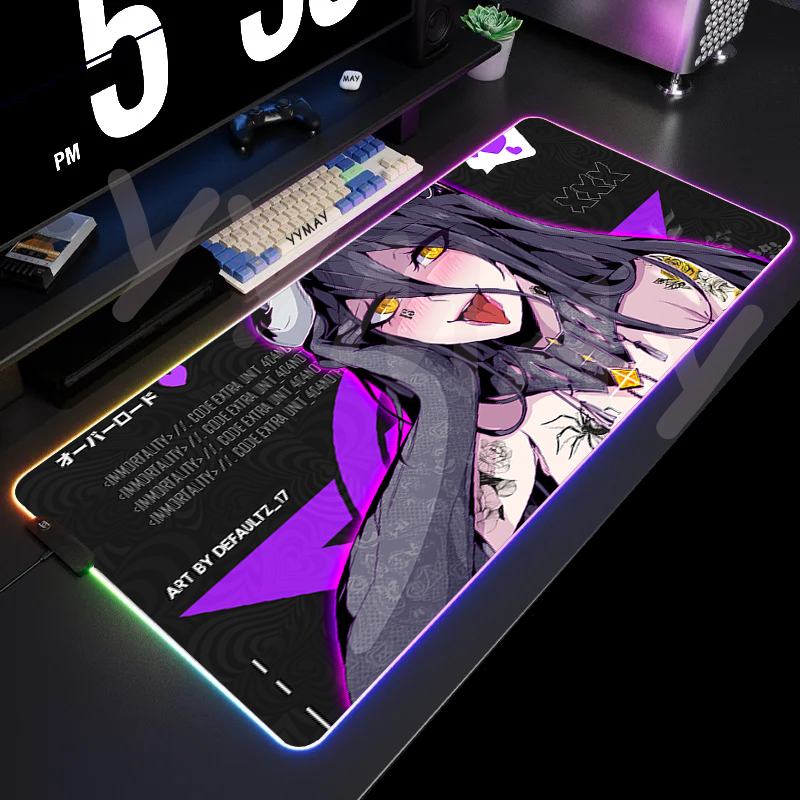 Sexy Girl Large RGB Mouse Pad Gaming Mousepad LED Mouse Mat Gamer Mousepads PC Desk Pads RGB Keyboard Mats XXL 35.4x15.7in