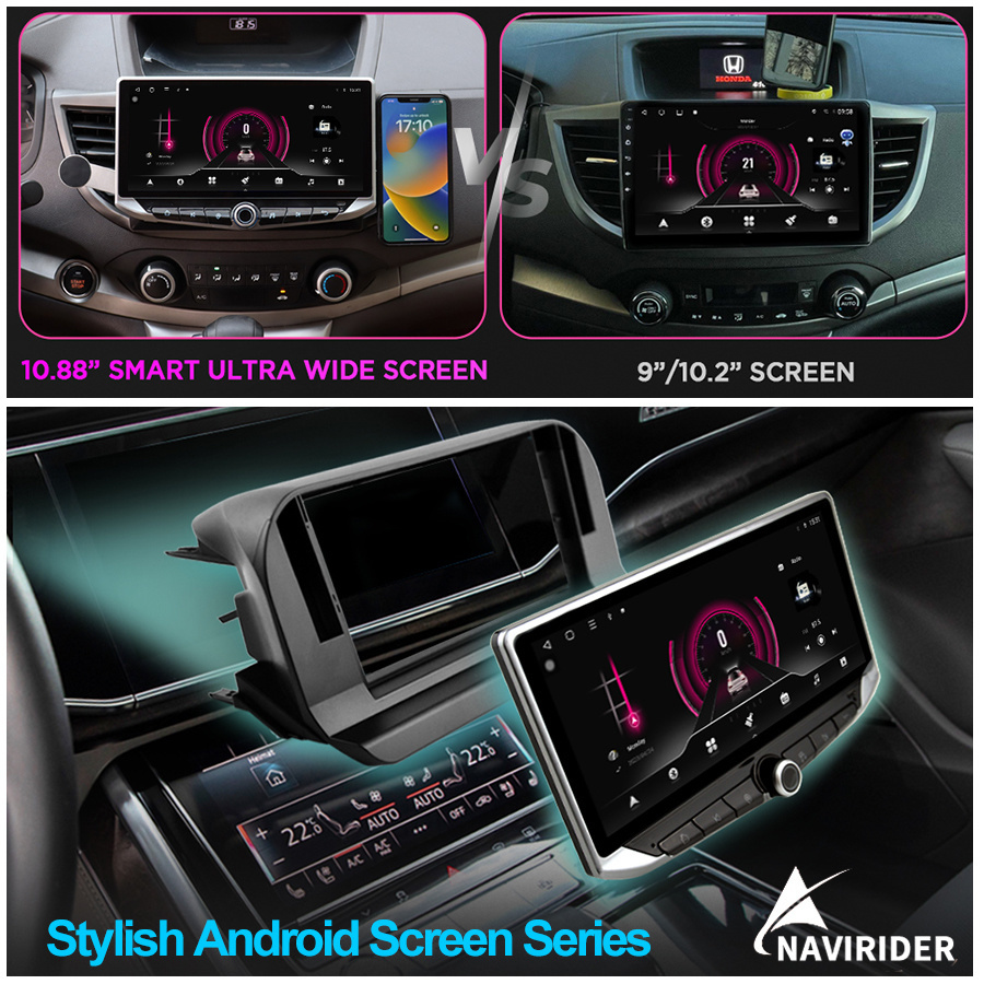 10.88" Screen Android Video Player Carplay for Mitsubishi Lancer 2007 2012 Type-C Charging Mobile holder GPS Multimedia Stereo