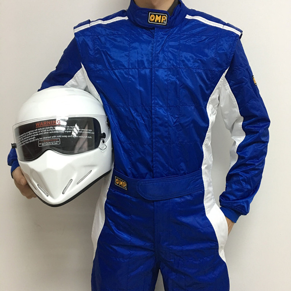 Two Layer Quilted Satin Motorcycle Racing Club Combos Coverall Karting Driving Training Clothing Jumpsuit Car moto Jacket Pants