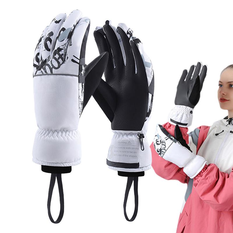 Gloves Waterproof Ski Women Snowboard ddmysmile Gloves Waterproof Windproof Warm Gloves Cold Weather Mitten For Cycling Skiing Hiking Smile