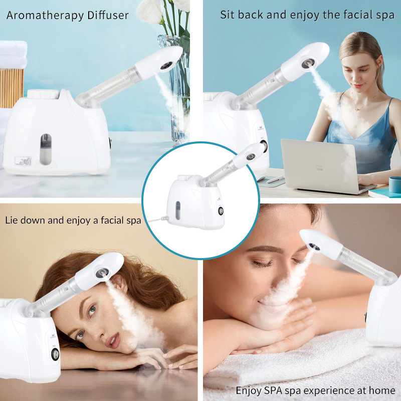 Newest Hot and Cold Sprayer Nano Mist Ozone Facial Spa Vapor Face Steamer Moisturizer Electric Support Stable Vaporizer Volcano 2d043