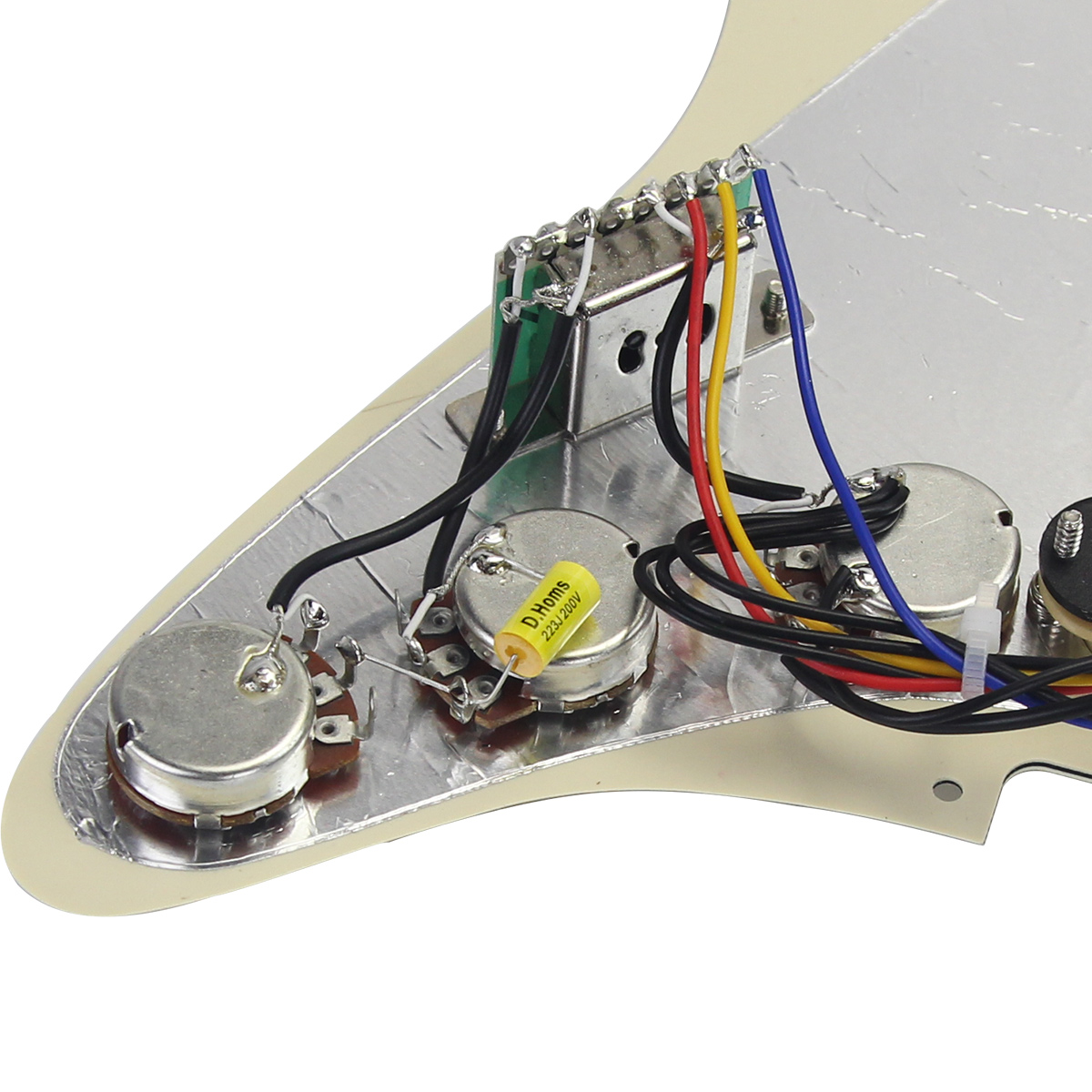 FLEOR Vintage Staggered Alnico 5 SSS Prewired Pickguard ST 11 Holes Loaded Guitar Pickguard