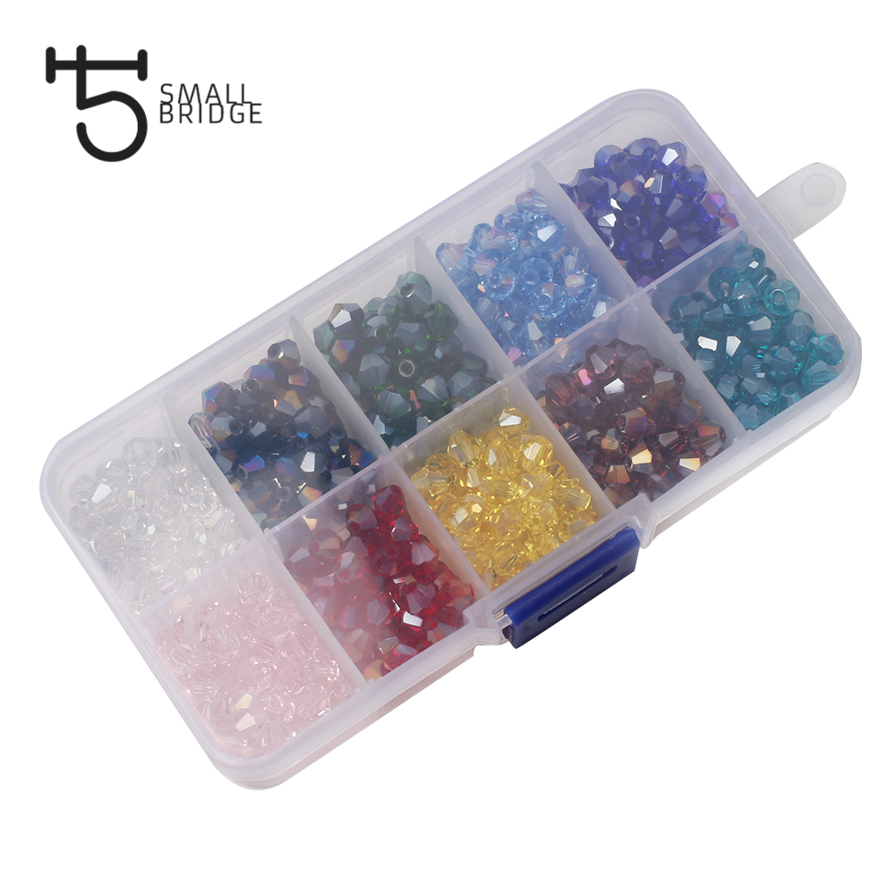 3 4mm Czech Bicone Glass Beads for jewelery Making Diy accessories for woman Faceted loose spacer beads kit wholesale 1400pcs