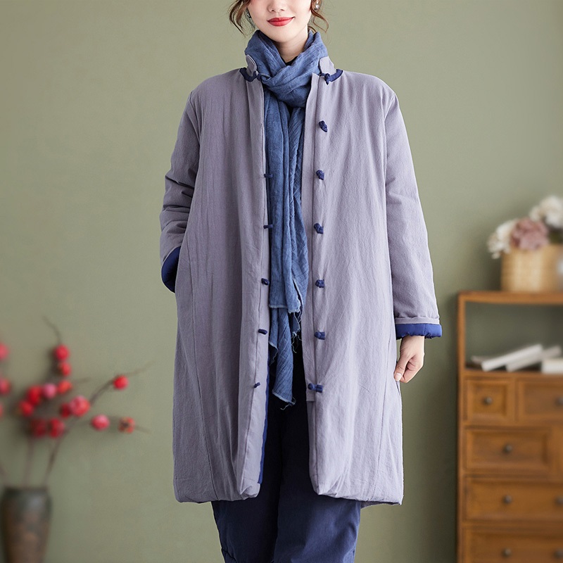 Women Traditional Chinese Style Qipao Coats Fashion Oriental Clothing Winter Tops Retro Quilted Hanfu Tang Suit Robe 13046