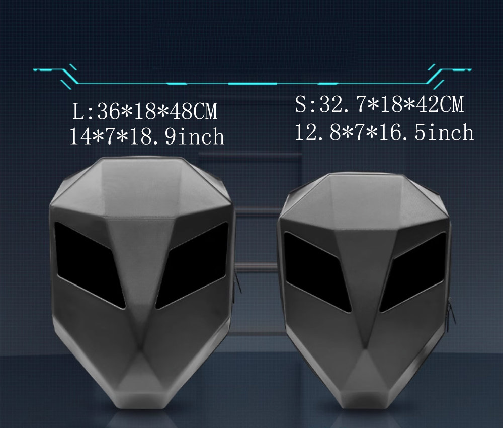 LOY Knight Cycling Backpack with Eye Motorcycle Helmet Bluetooth APP Control Waterproof Hard Shell Laptops LED Bags Mochila