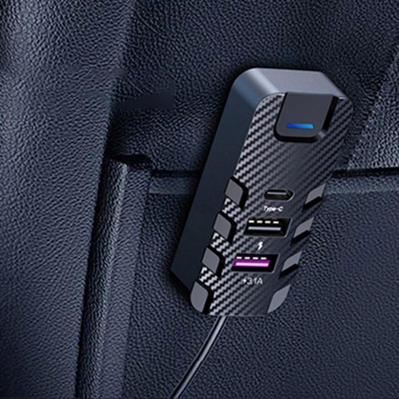 Rear Seat Charger 15W Universal Fast Charging Car Charger Multifunctional Car MP3 Player FM Transmitter Convenient 12b5f