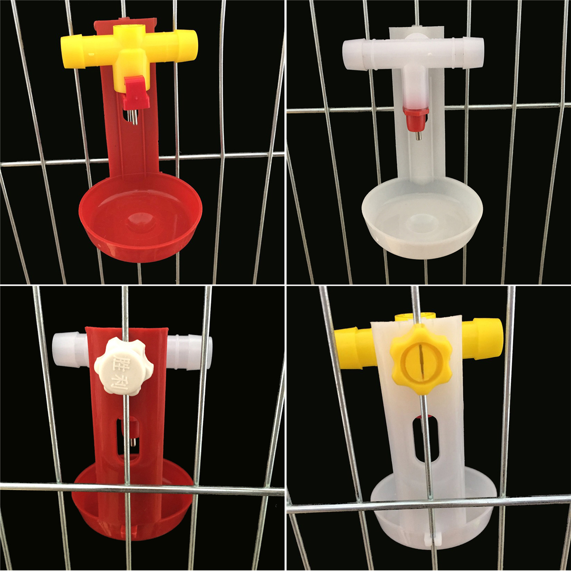 Automatic Chicken Drinking Cup Waterer Bowl Kit Farm Coop Poultry Waterer Drinking Water Feeder Poultry Feeding Supplies 50 Pcs