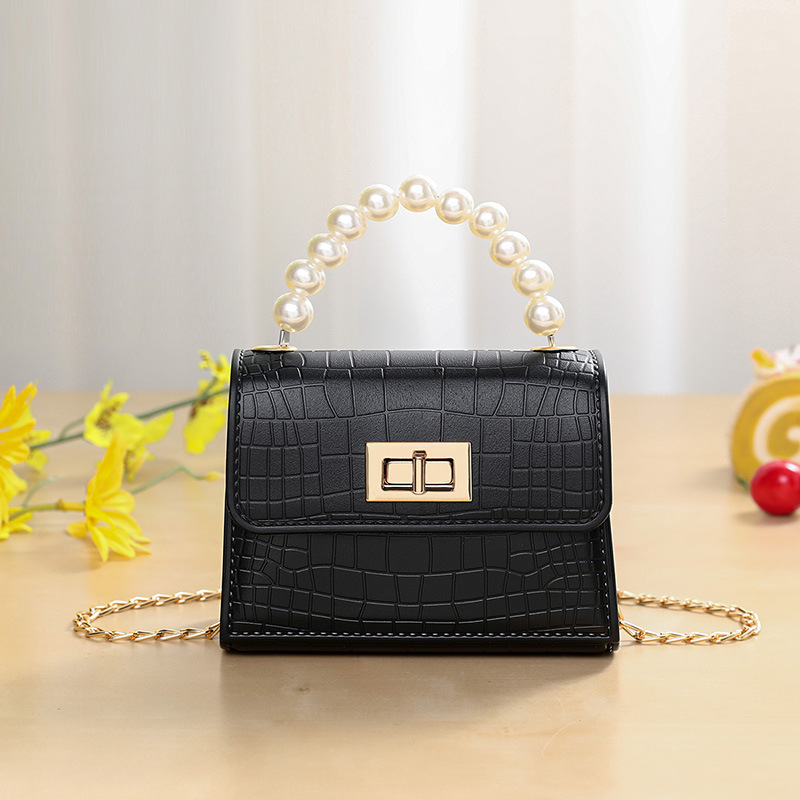 Free Shipping New Ladies Handbags Crocodile Chain Pearl Handheld Jelly Women's Bag Crossbody Bags For Women Designer Bag Luxury Bag Tote Bag