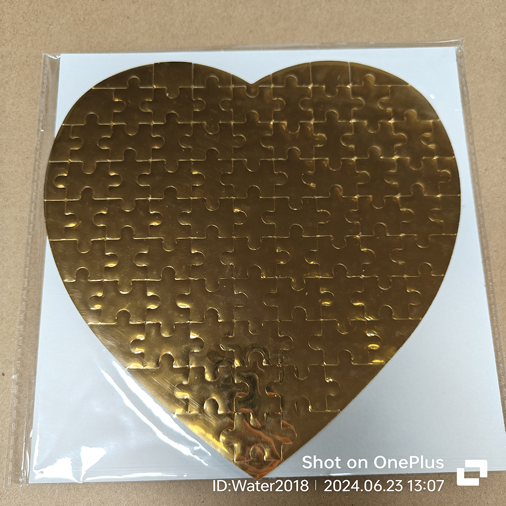 Sublimation Blank Heart Puzzles DIY Puzzle Paper Products Hearts love Shape Transfer Printing Child Toys Gifts 3 Colors