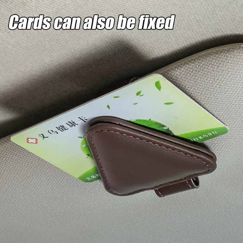 Universal Sun Visor Clip Sunglasses Holder Car Glasses Holder Microsoft Leather Eyeglasses Hanger Ticket Clip Glasses Mount 0c17f 5 f5bef